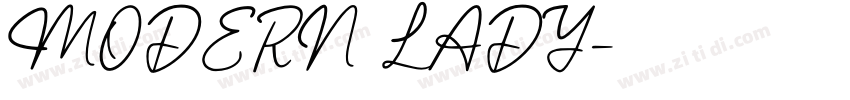 MODERN LADY字体转换